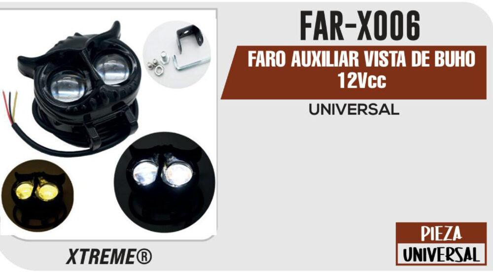FARO AUXILIAR VISTA DE BUHO 12Vcc