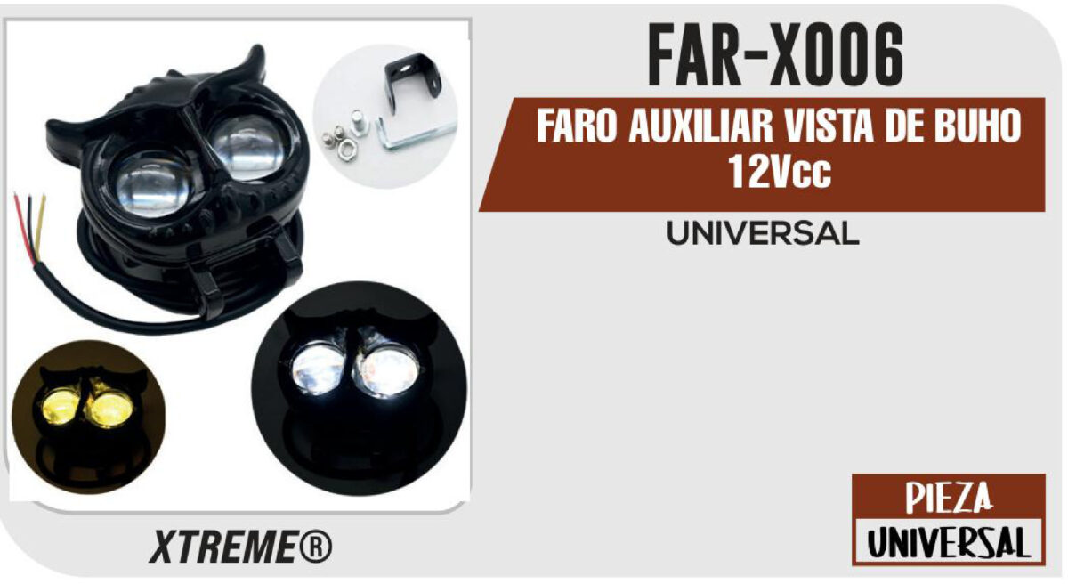 FARO AUXILIAR VISTA DE BUHO 12Vcc