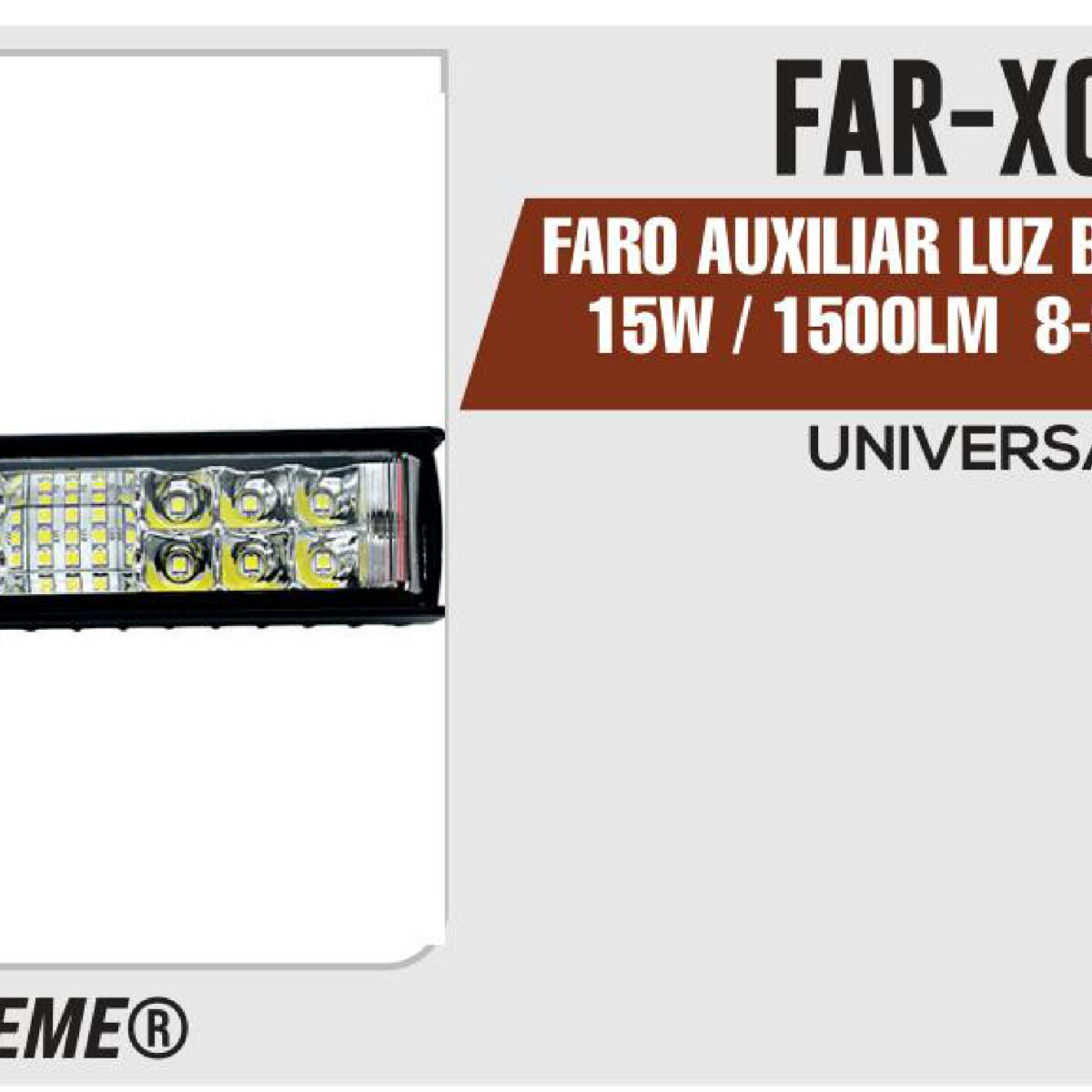 FARO AUXILIAR LUZ BLANCA 42 LED 15W / 1500LM 8-80 Vcc / Vca
