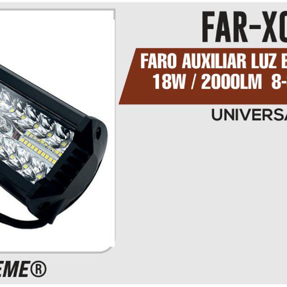 FARO AUXILIAR LUZ BLANCA 50 LED 18W / 2000LM 8-80 Vcc / Vca