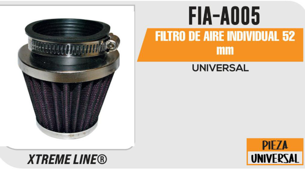FILTRO DE AIRE INDIVIDUAL 52mm
