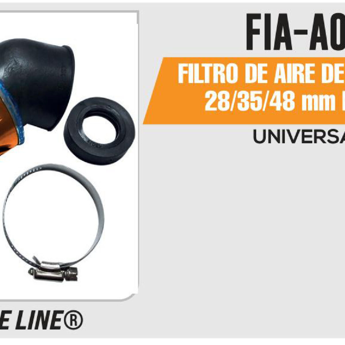 FILTRO DE AIRE DE ALTO FLUJO 28 / 35 / 48mm NARANJA