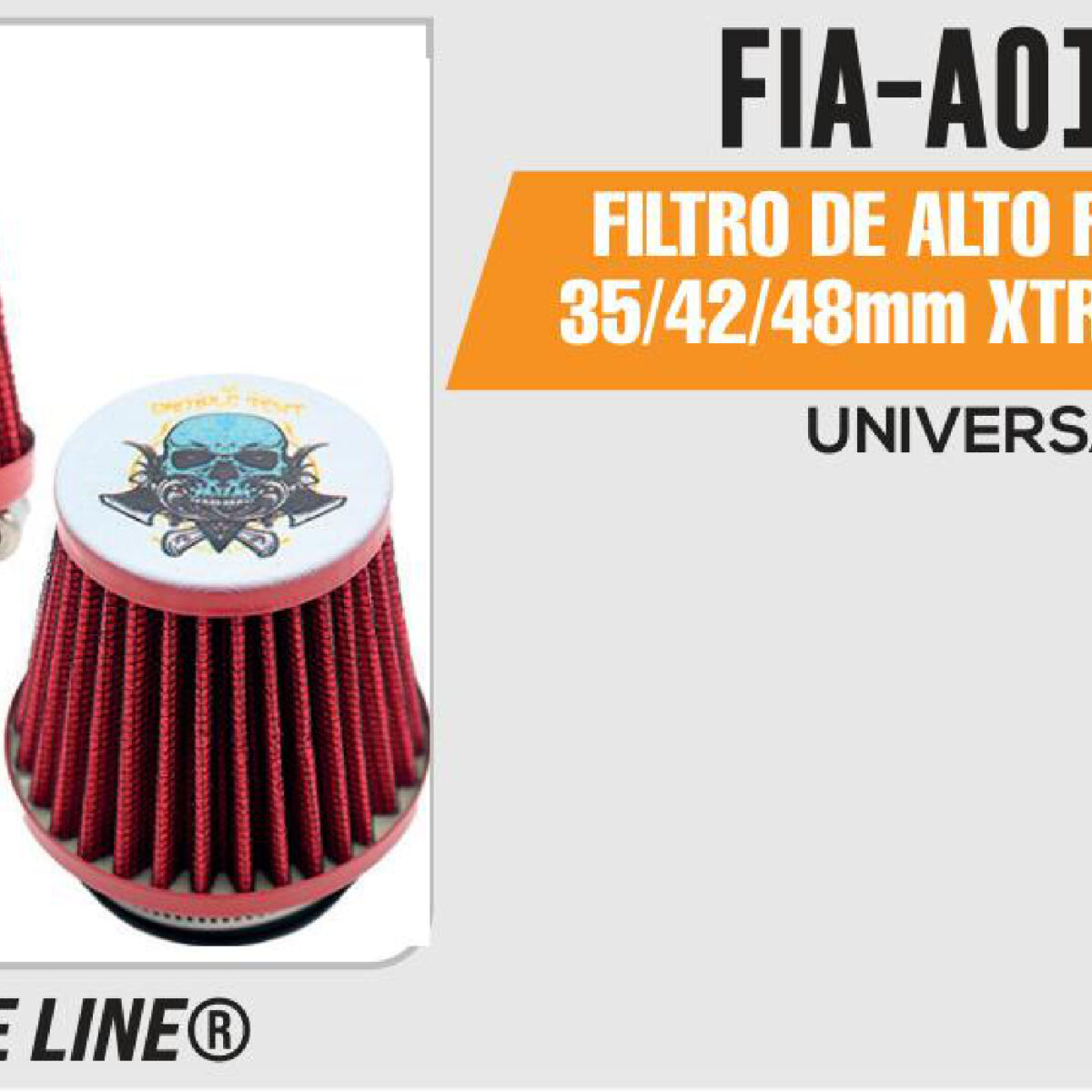 FILTRO DE ALTO FLUJO ROJO 35/42/48mm XTREME RACING