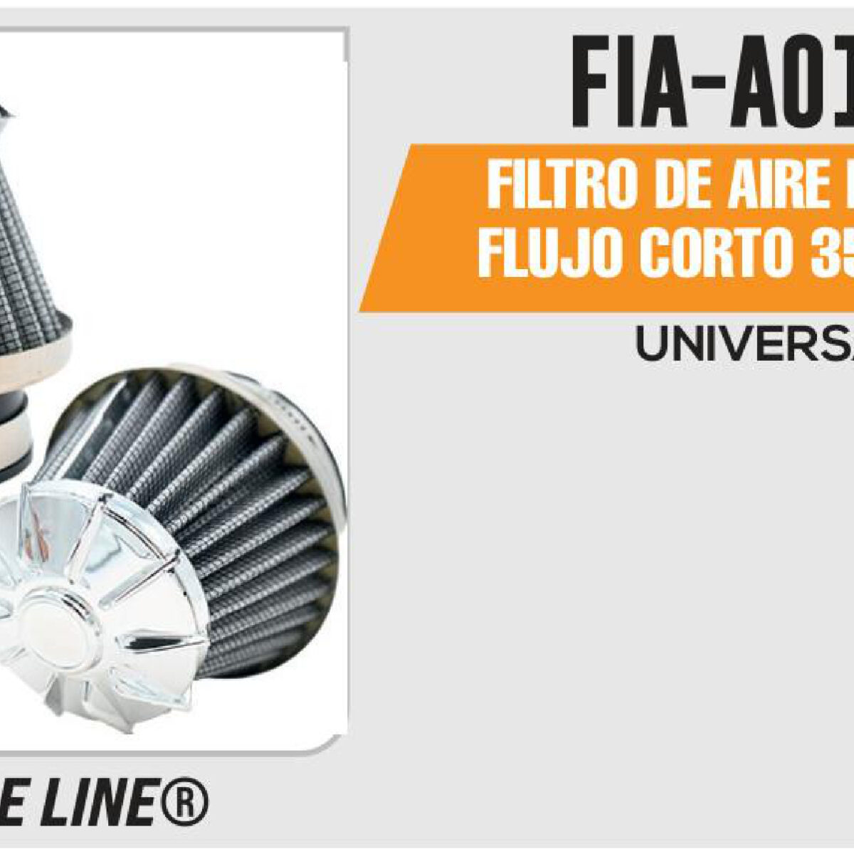 FILTRO DE AIRE PLATA ALTO FLUJO CORTO 35/42/48mm