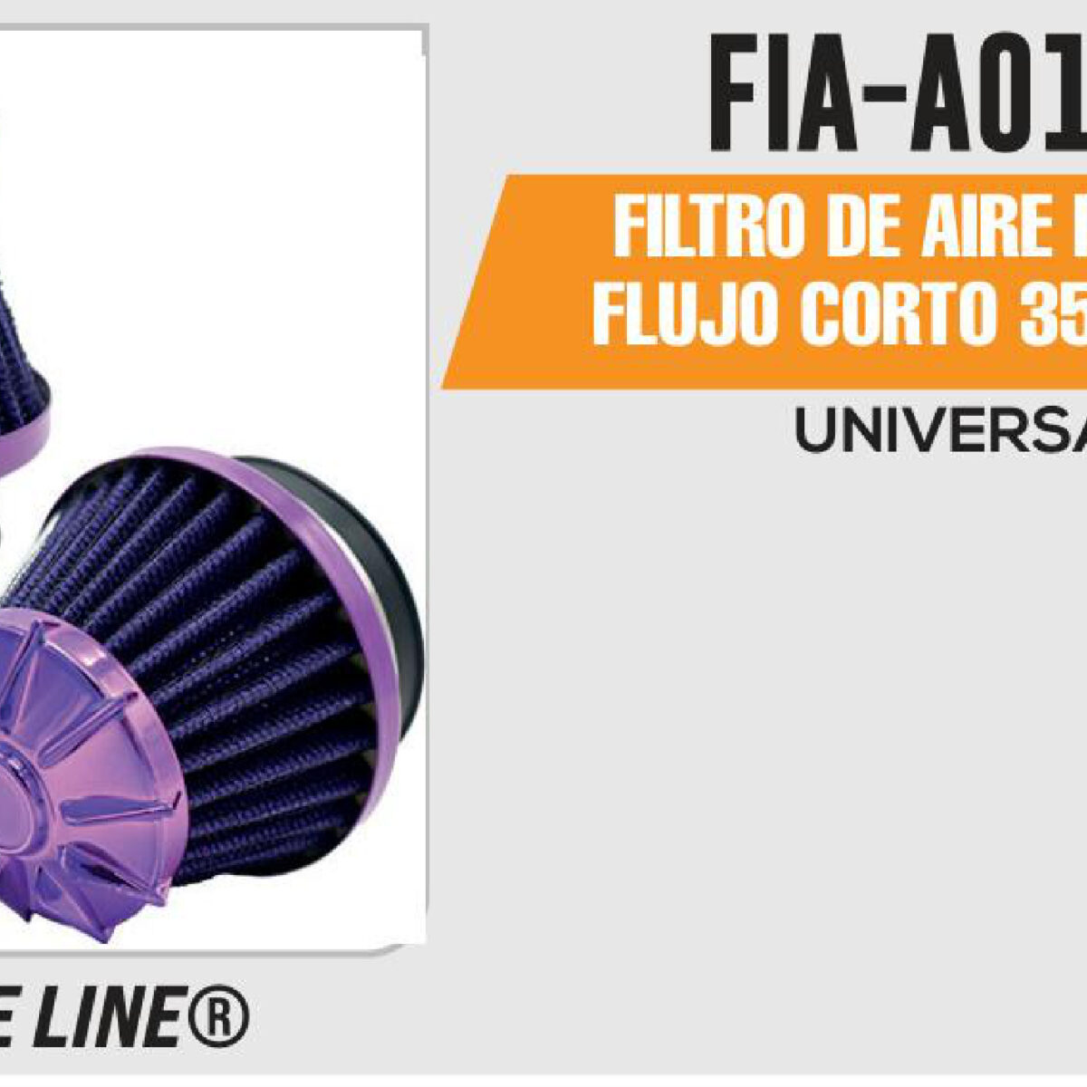 FILTRO DE AIRE ROSA ALTO FLUJO CORTO 35/42/48mm