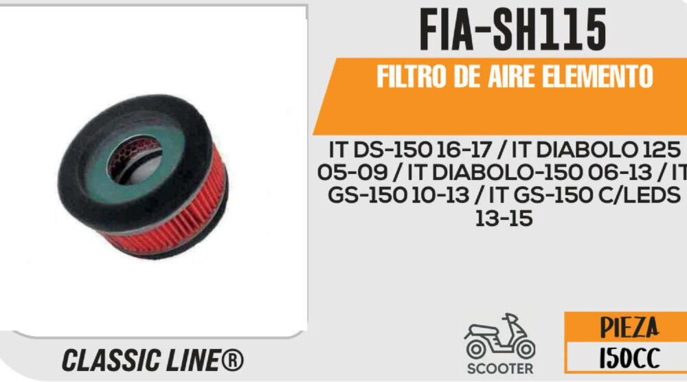 FILTRO DE AIRE ELEMENTO REDONDO
