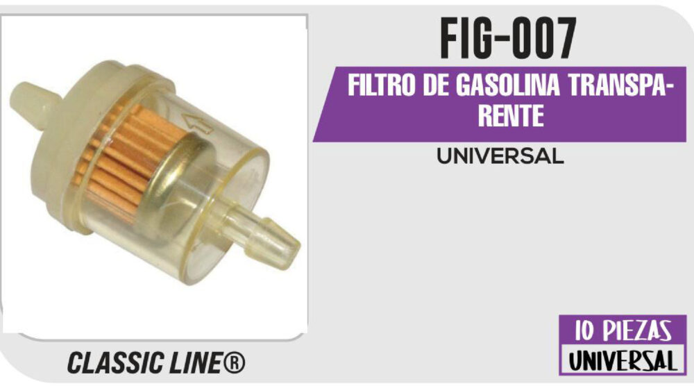 FILTRO GASOLINA TRANSPARENTE