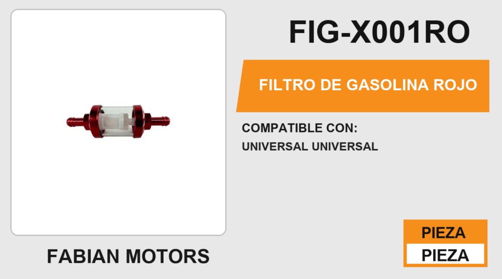 FILTRO DE GASOLINA ROJO