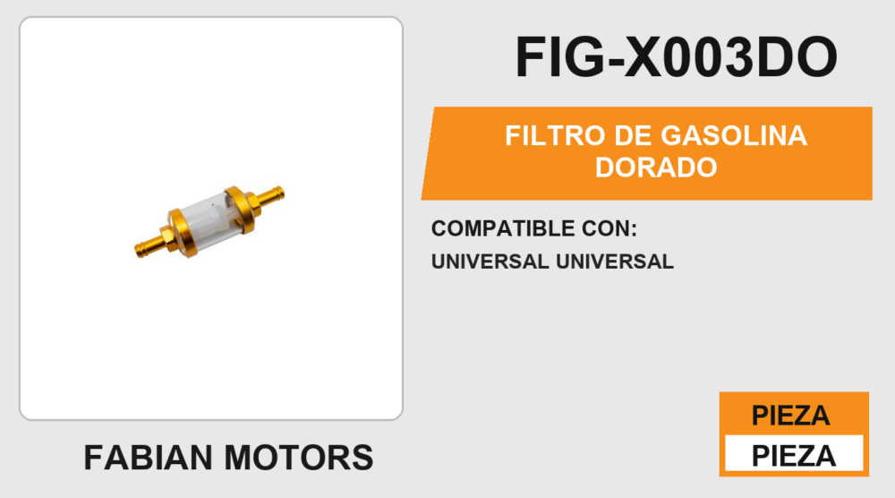 FILTRO DE GASOLINA DORADO