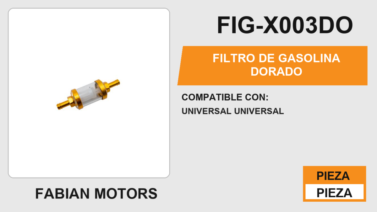 FILTRO DE GASOLINA DORADO