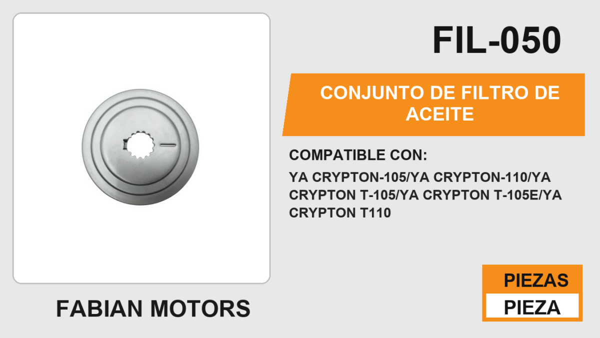 CONJUNTO DE FILTRO DE ACEITE