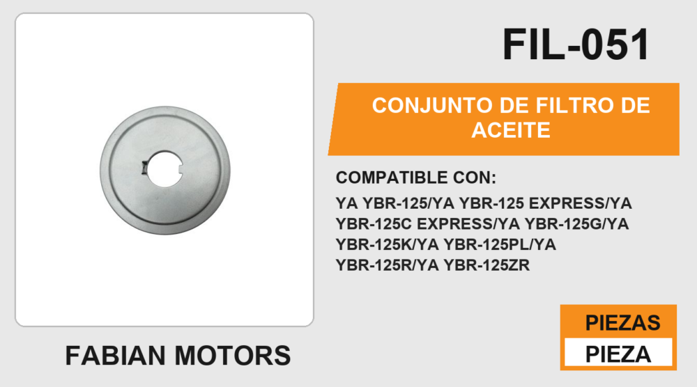 CONJUNTO DE FILTRO DE ACEITE