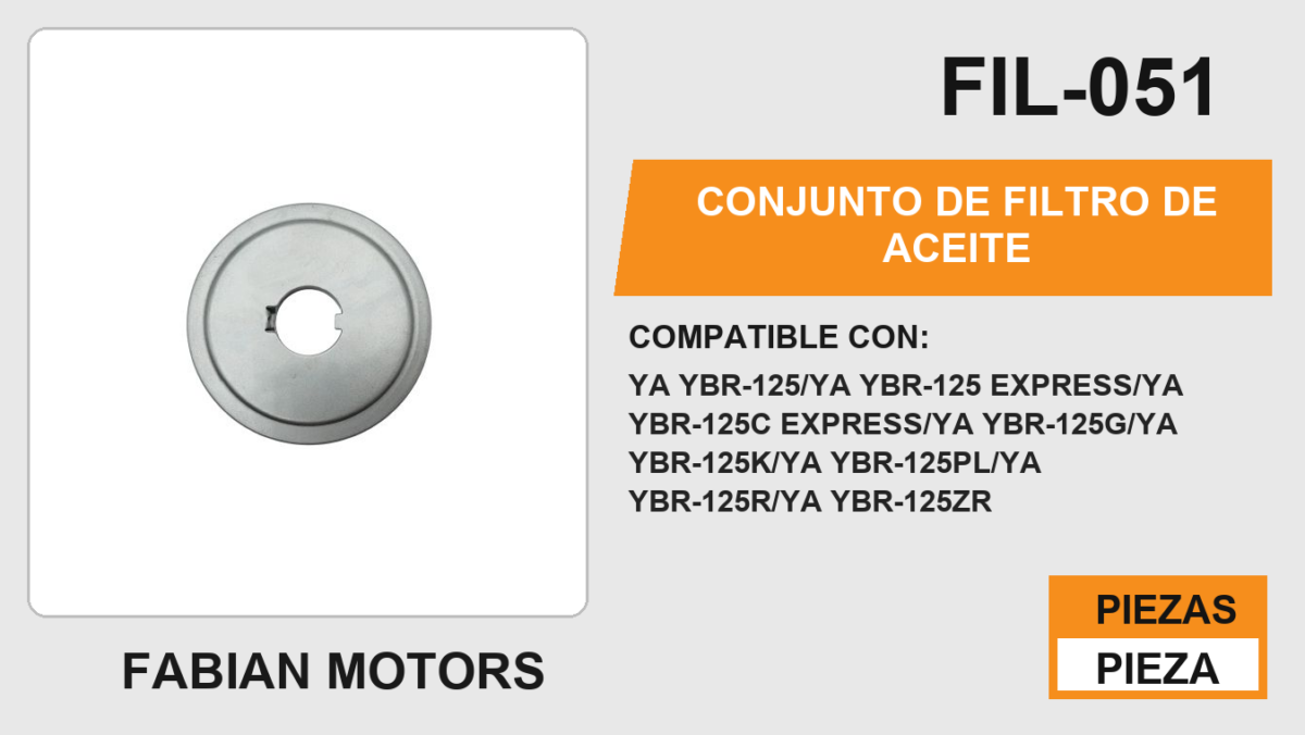 CONJUNTO DE FILTRO DE ACEITE