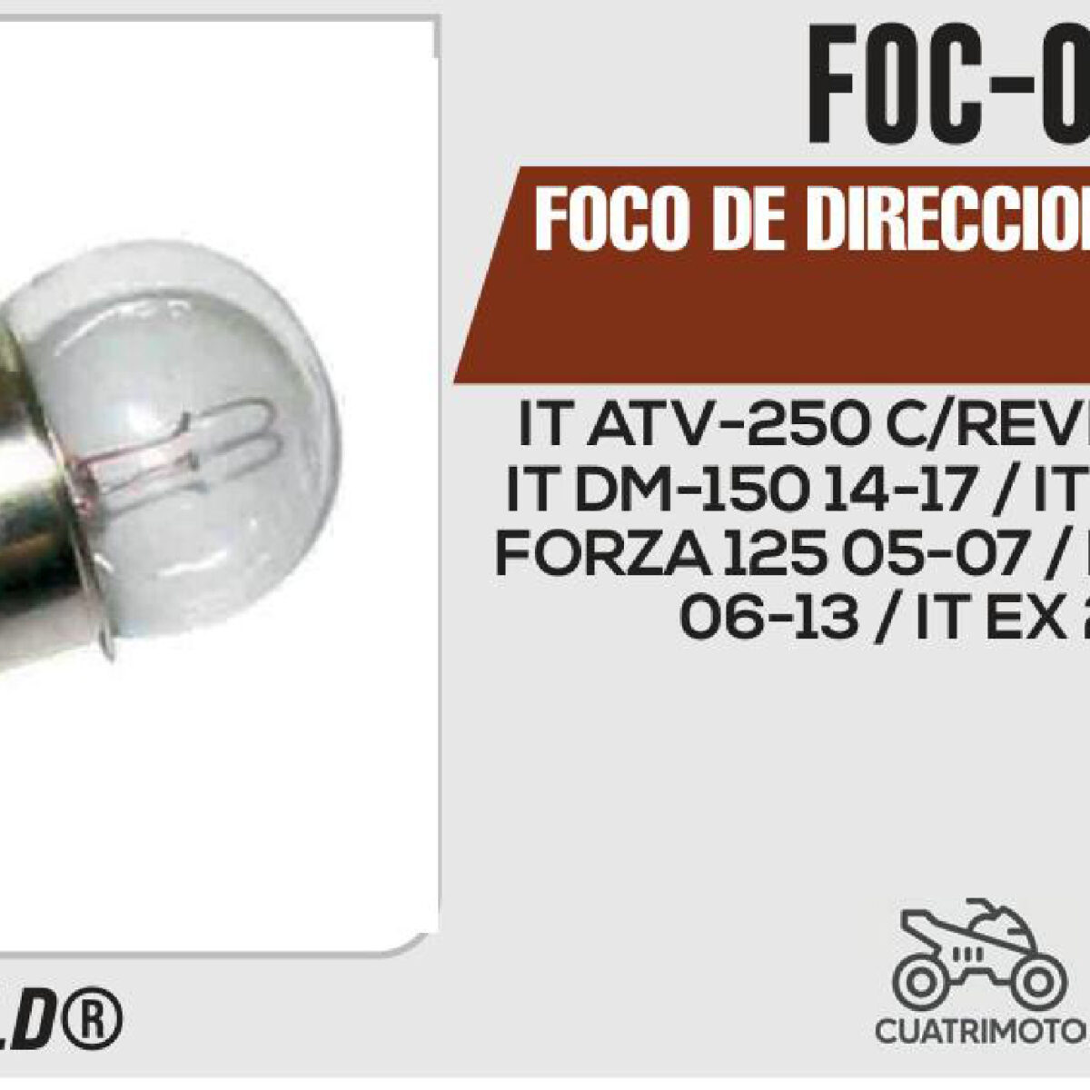 FOCO DE DIRECCIONALES 12Vcc Empaque (10 piezas)