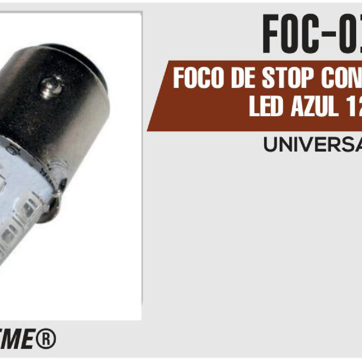 FOCO DE STOP CON ESTROBO 12 LED AZUL 12Vcc