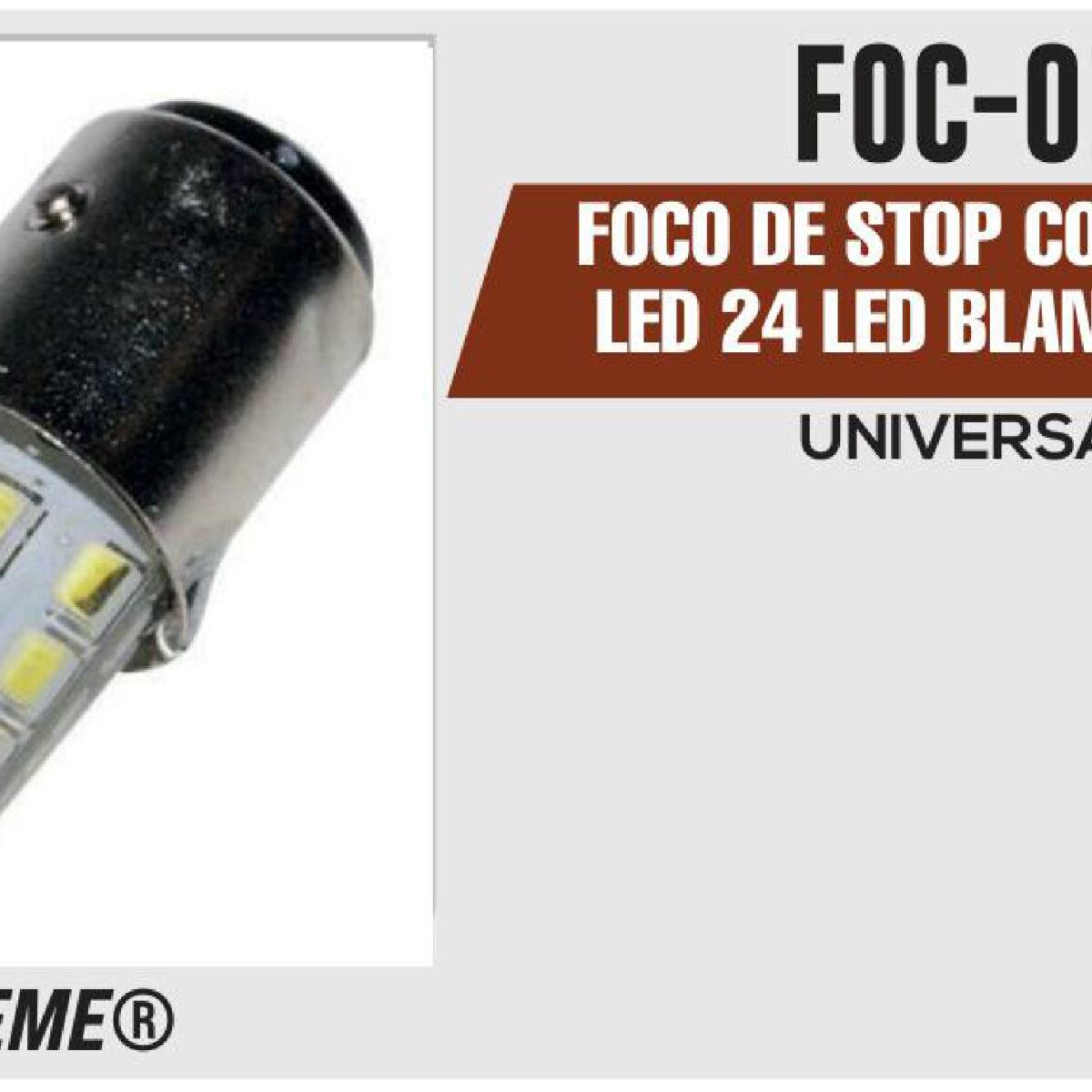 FOCO DE STOP CON ESTROBO LED 24 LED BLANCO 12Vcc