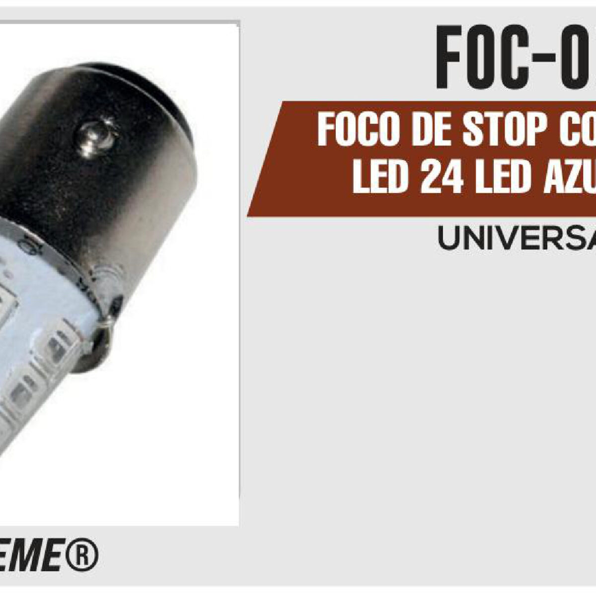 FOCO DE STOP CON ESTROBO LED 24 LED AZUL 12Vcc