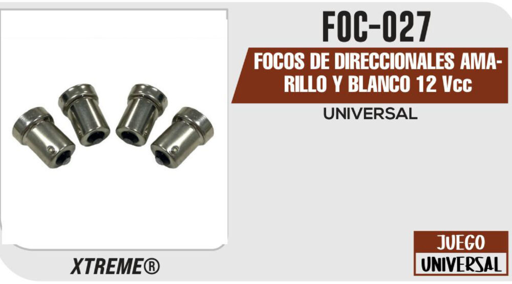 FOCOS DE DIRECCIONALES AMARILLO Y BLANCO 12Vcc