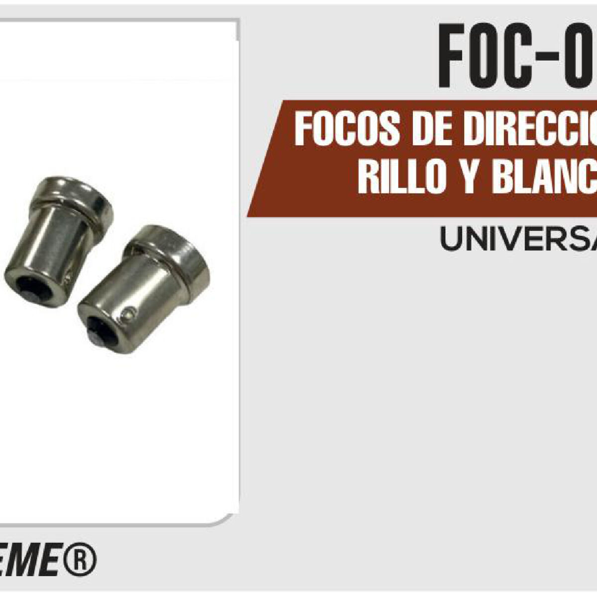 FOCOS DE DIRECCIONALES AMARILLO Y BLANCO 12Vcc