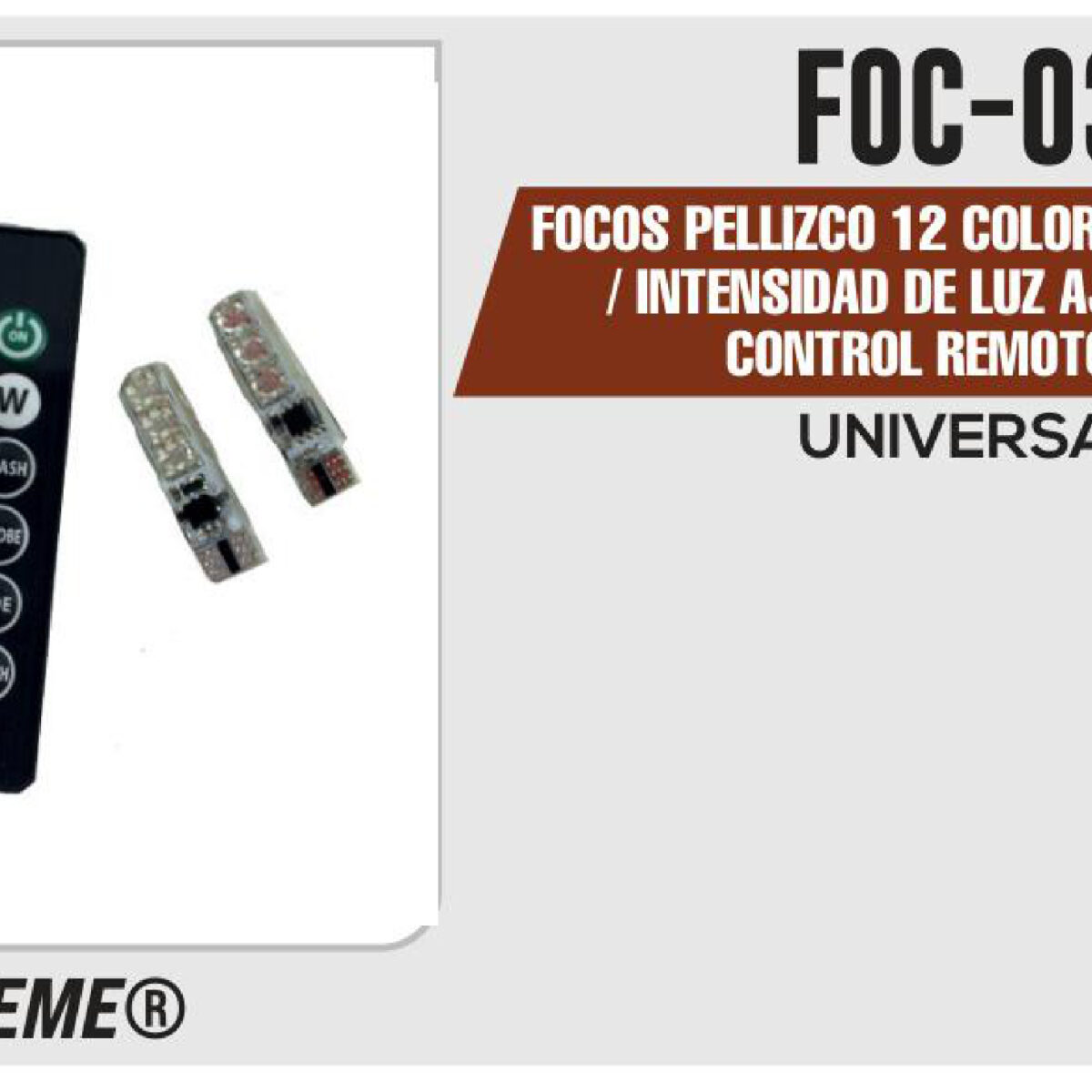 FOCOS PELLIZCO 12 COLORES 12Vcc