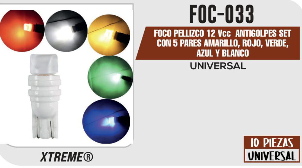 FOCO PELLIZCO 12Vcc ANTIGOLPES
