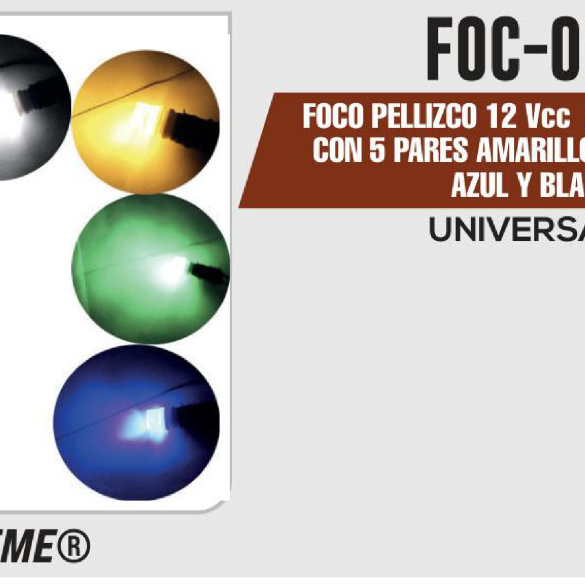 FOCO PELLIZCO 12Vcc ANTIGOLPES
