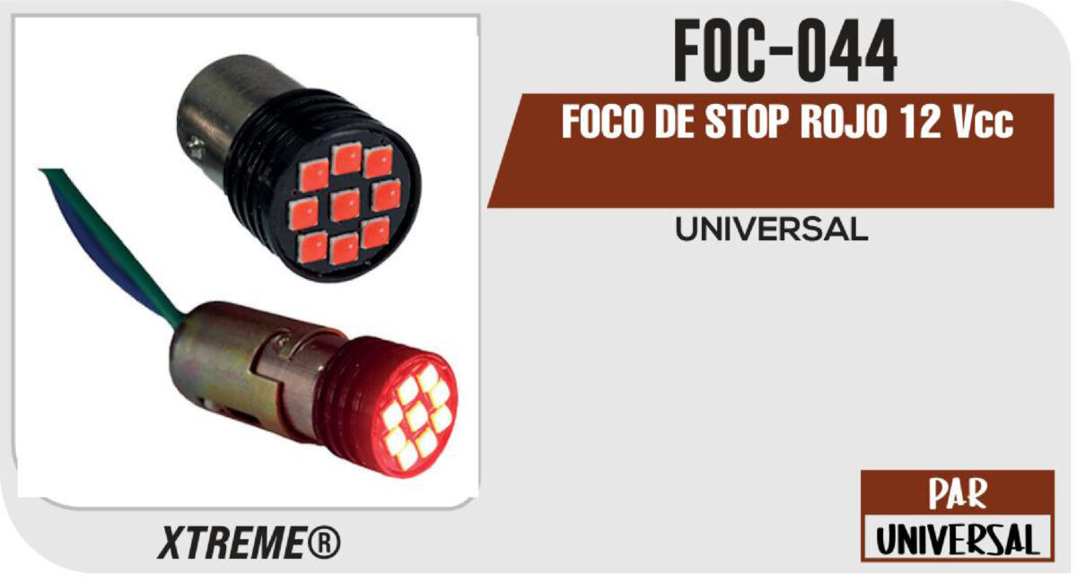 FOCO DE STOP ROJO 12Vcc