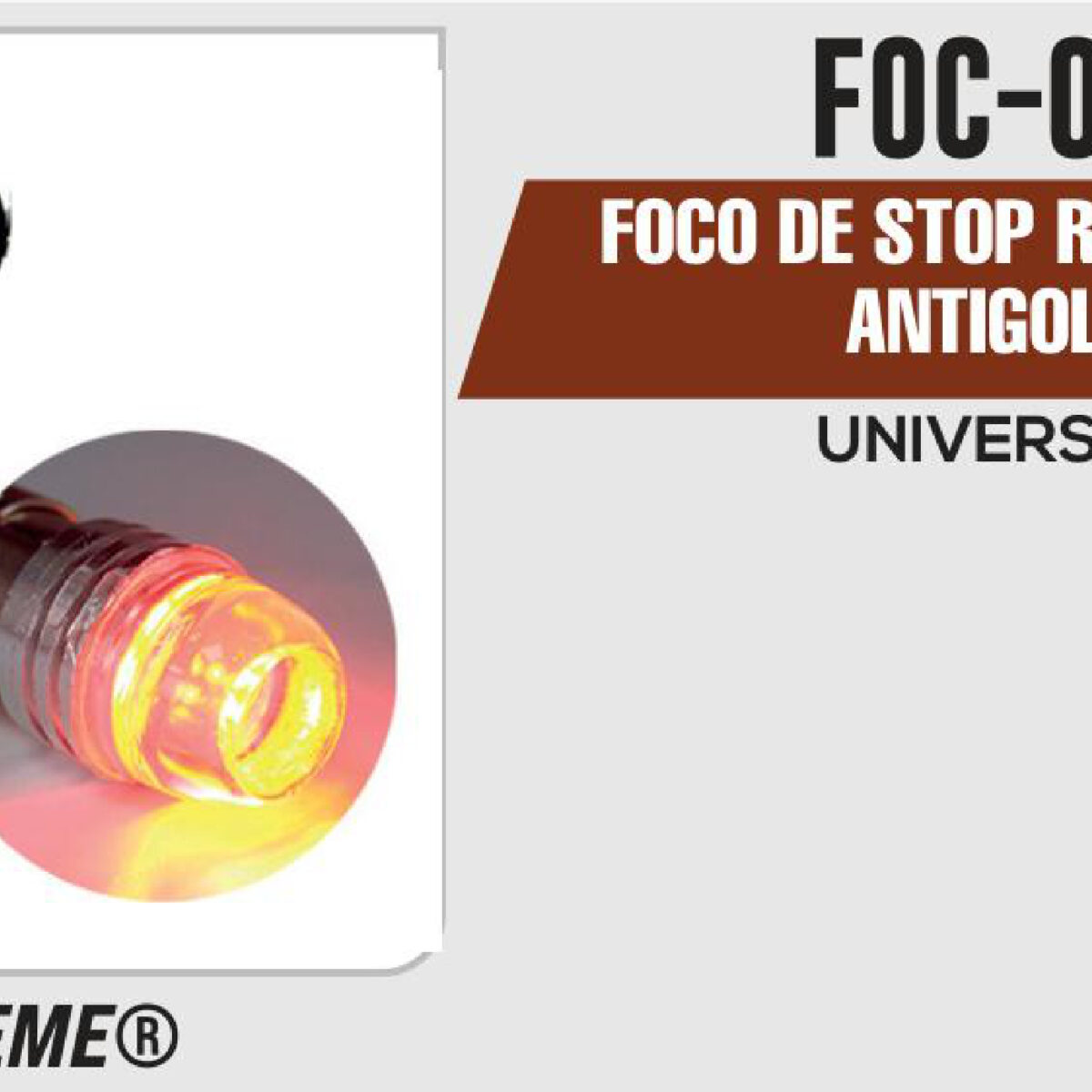 FOCO DE STOP ROJO 12Vcc ANTIGOLPES