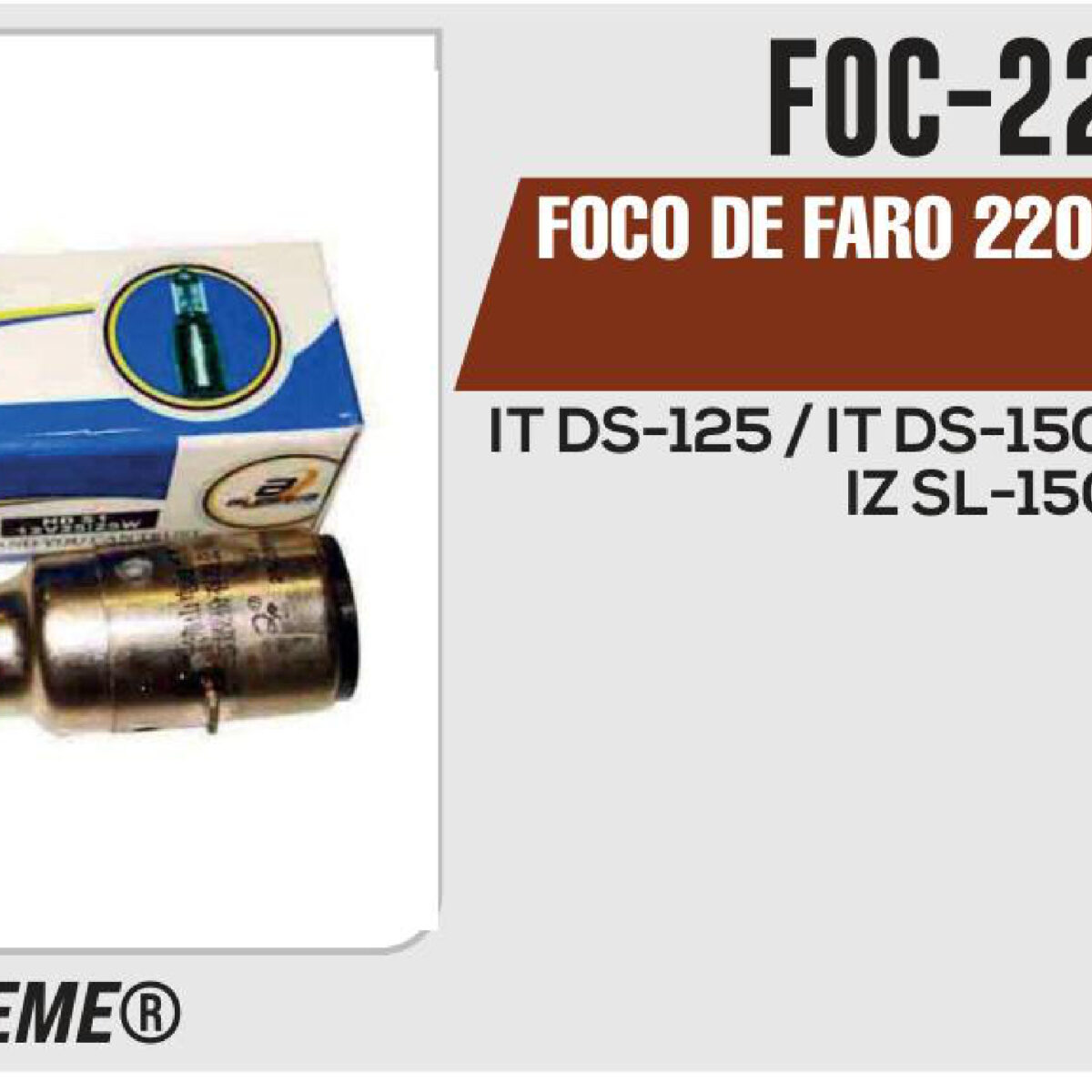 FOCO DE FARO 2201 HD  12Vcc Empaque (10 Piezas)