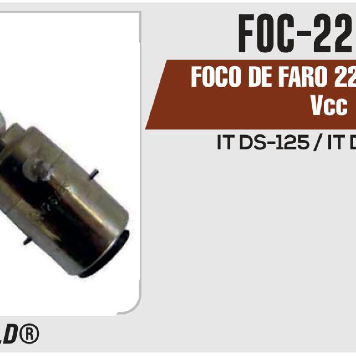 FOCO DE FARO 2201B HD 12Vcc Empaque (10 Piezas)