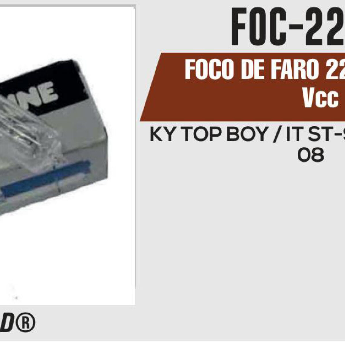 FOCO DE FARO 2202B HD 12Vcc Empaque (10 Piezas)