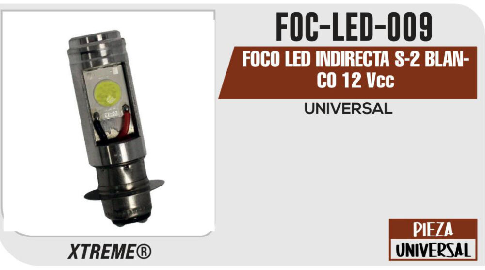 FOCO LED INDIRECTA S-2 BLANCO 12Vcc