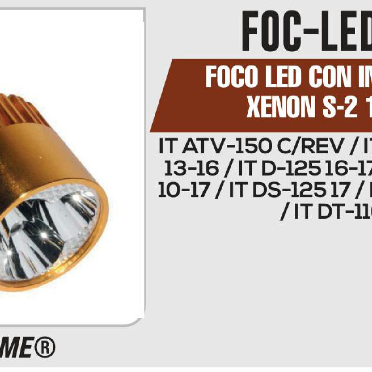 FOCO LED CON INTENSIDAD XENON S2 12Vcc