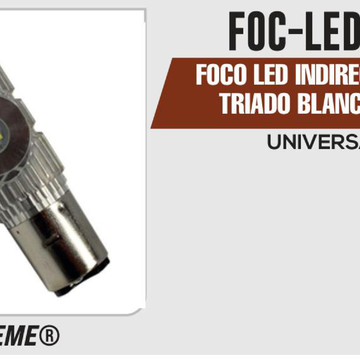 FOCO LED INDIRECTA S-2 ASTRIADO BLANCO 12Vcc