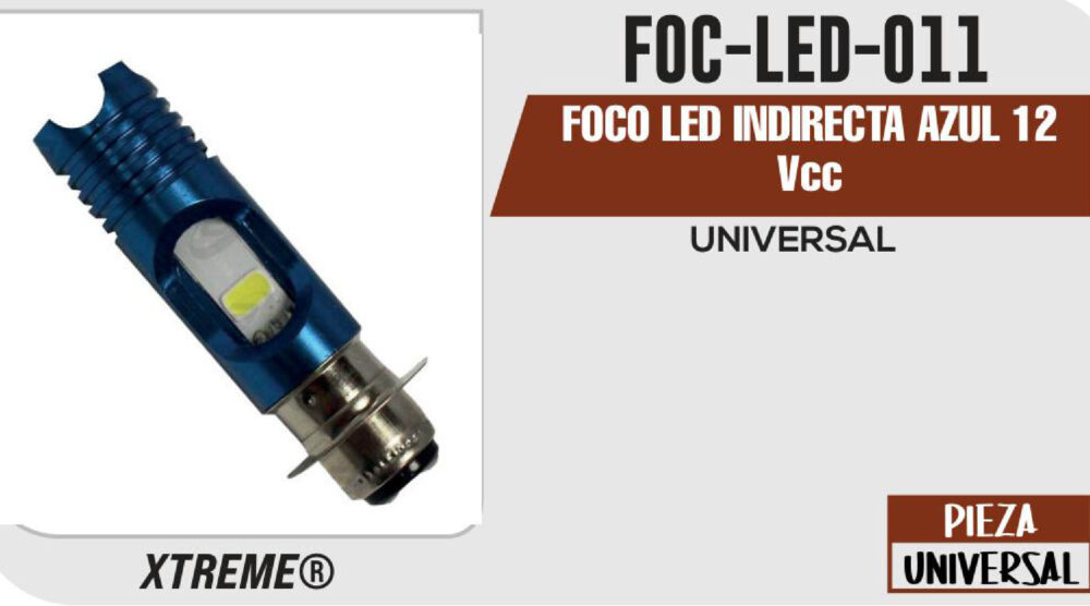 FOCO LED INDIRECTA AZUL 12Vcc