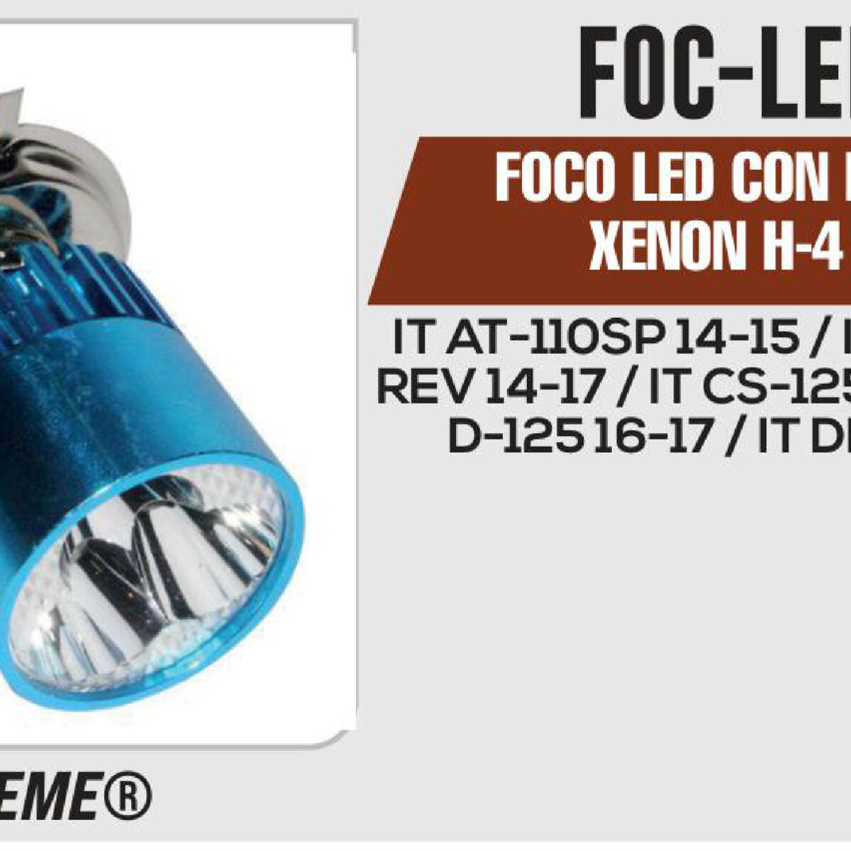 FOCO LED CON INTENSIDAD XENON H4 12Vcc