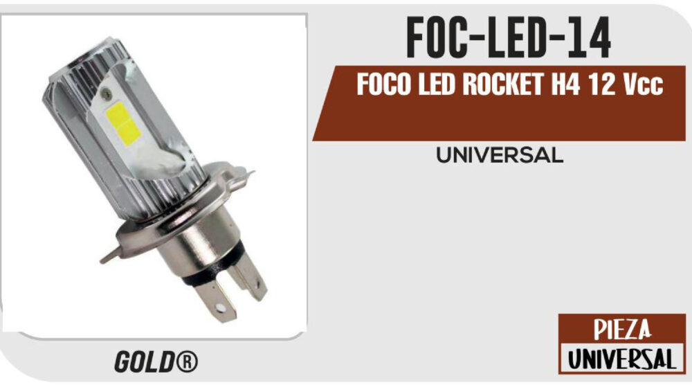 FOCO LED ROCKET H4 12Vcc