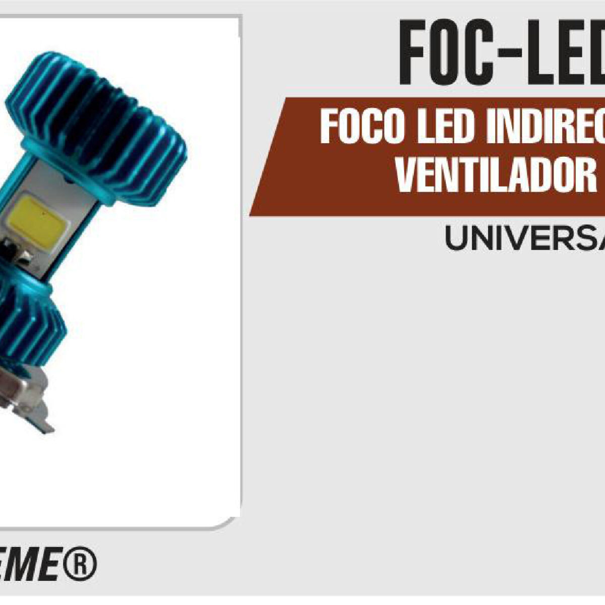FOCO LED INDIRECTA H4  CON VENTILADOR 12Vcc