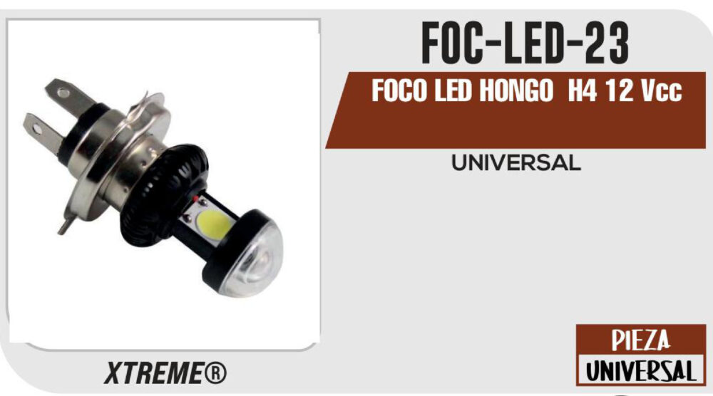 FOCO LED HONGO H4 12Vcc