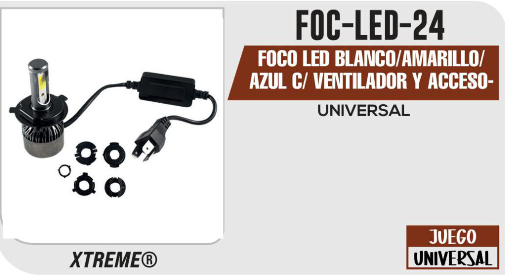 FOCO LED BLANCO/AMARILLO/AZUL C/ VENTILADOR Y ACCESORIOS 9-36 Vcc 30 W