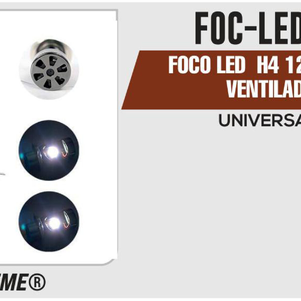 FOCO LED H4 12Vcc CON VENTILADOR
