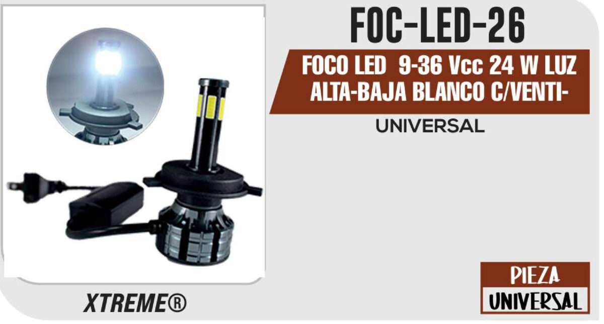 FOCO LED 9-36 Vcc 24 W