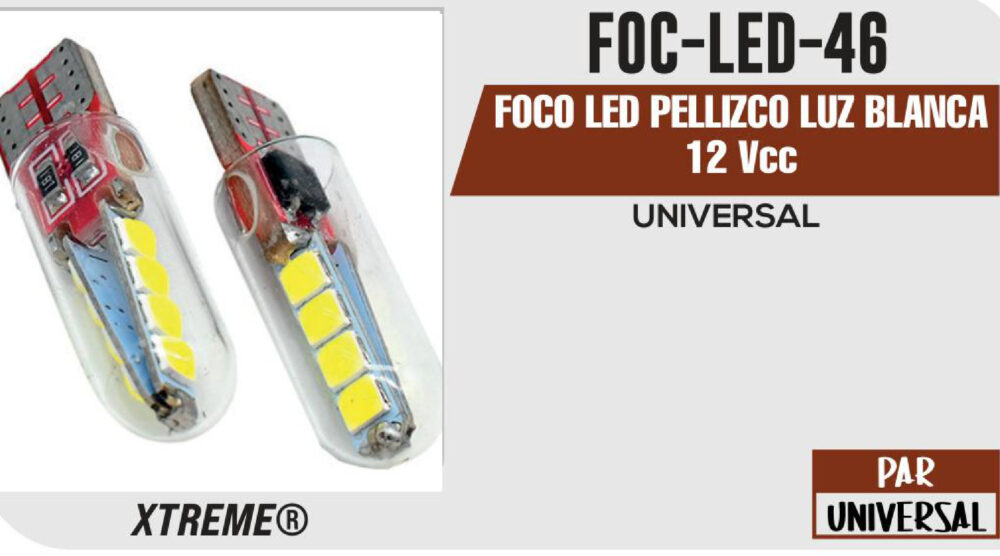 FOCO LED PELLIZCO LUZ BLANCA 12Vcc
