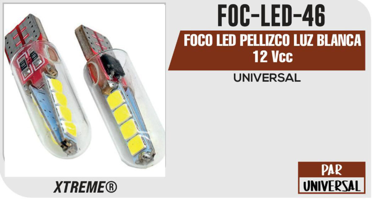 FOCO LED PELLIZCO LUZ BLANCA 12Vcc