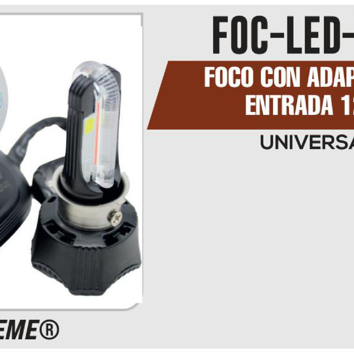 FOCO CON ADAPTADOR DE ENTRADA 12Vcc