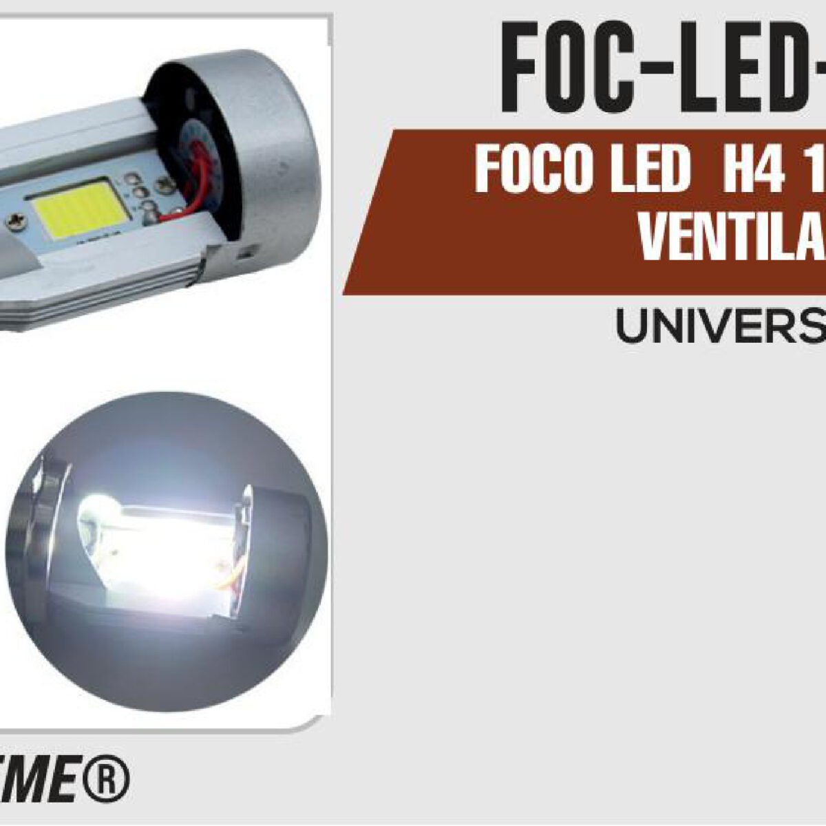FOCO LED H4 12Vcc CON VENTILADOR