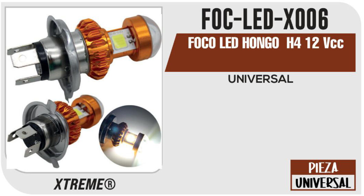 FOCO LED HONGO H4 12Vcc