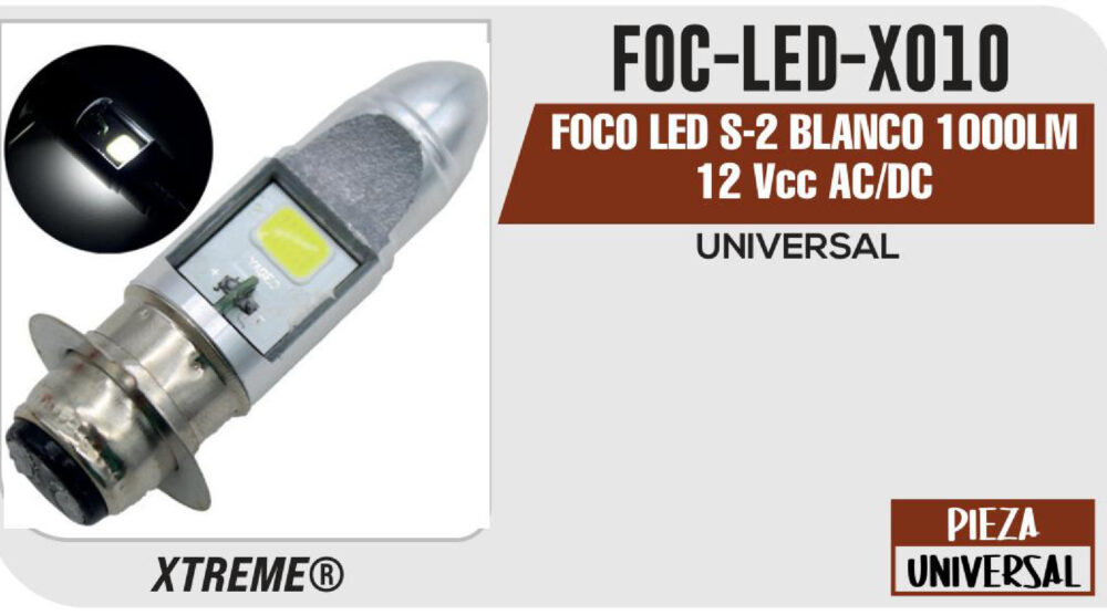 FOCO LED S-2 BLANCO 1000LM 12Vcc AC/DC