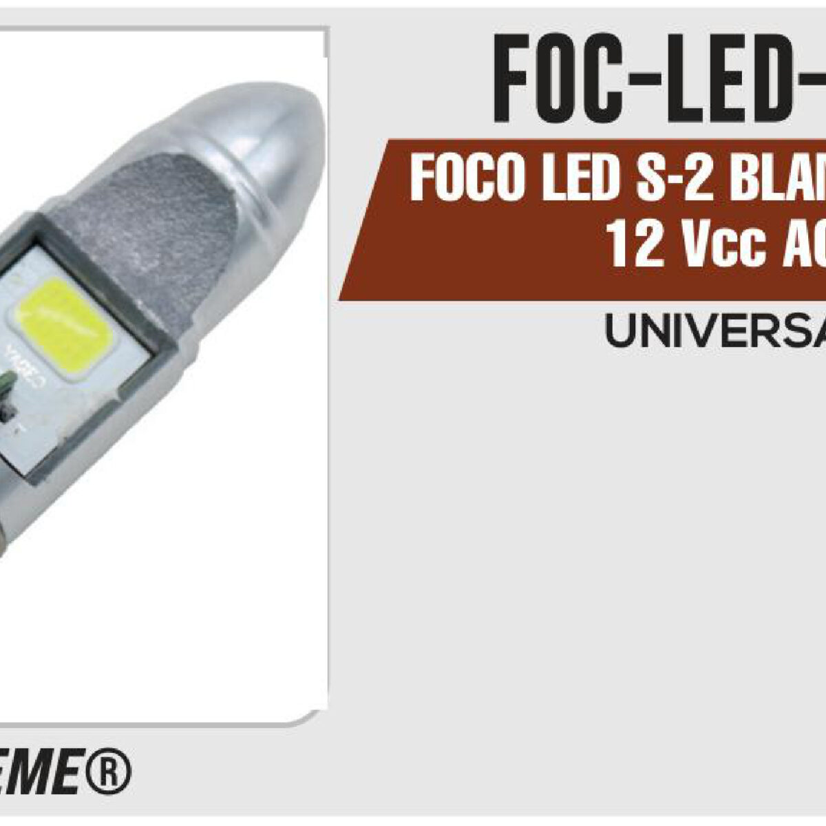 FOCO LED S-2 BLANCO 1000LM 12Vcc AC/DC