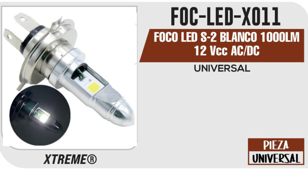 FOCO LED H4 BLANCO 1000LM 12Vcc AC/DC
